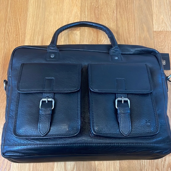 Frye Bags New Frye Leather Briefcase Black Poshmark